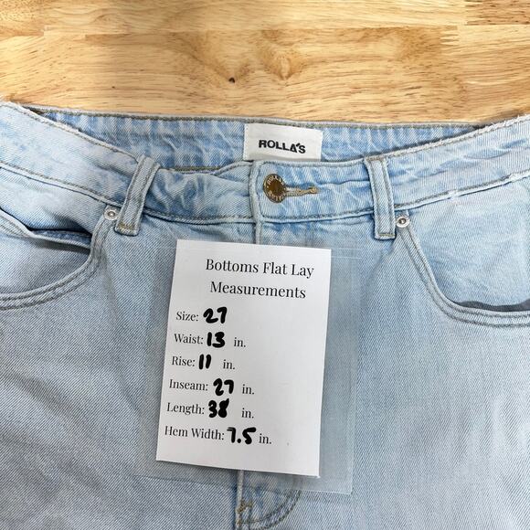 Rolla's Original High Rise Straight Leg Jeans Light Wash Women's 27 - Picture 10 of 11